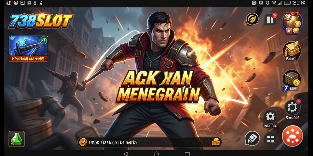 Tampilan mendebarkan dari gameplay 738SLOT yang penuh aksi.