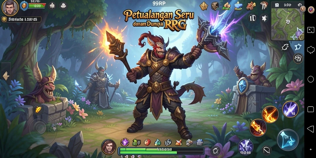 Tampilan gameplay RPG yang menegangkan dan penuh aksi.