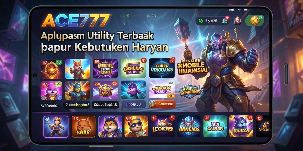 Screenshot menunjukkan tampilan antarmuka ACE777 yang sederhana dan fungsional.