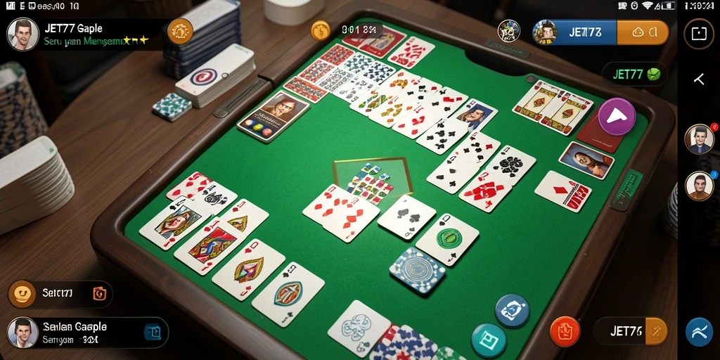 Gameplay seru JET77 dengan teman di Gaple.