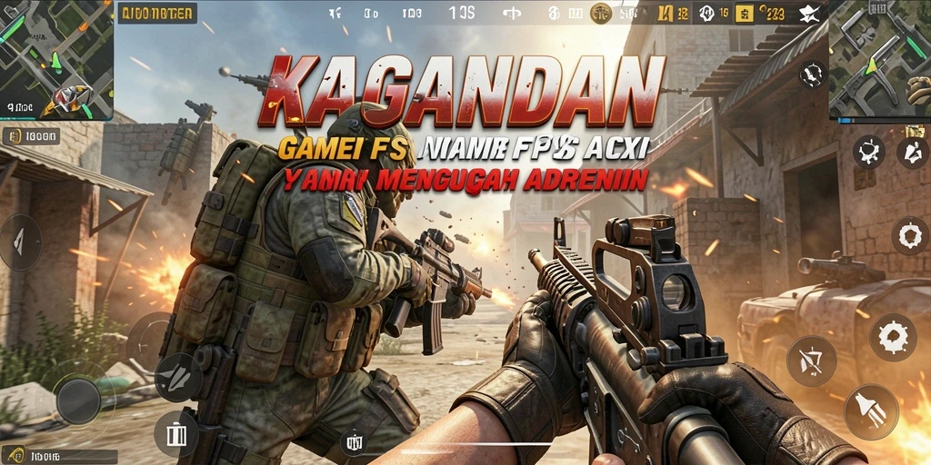 Screenshot KAGANDAN menampilkan aksi tembak-menembak yang intens.