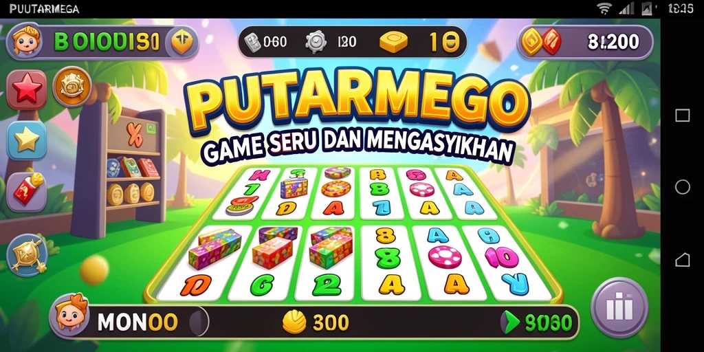 Tampilan gameplay PUTARMEGA yang memikat dalam permainan Bingo.