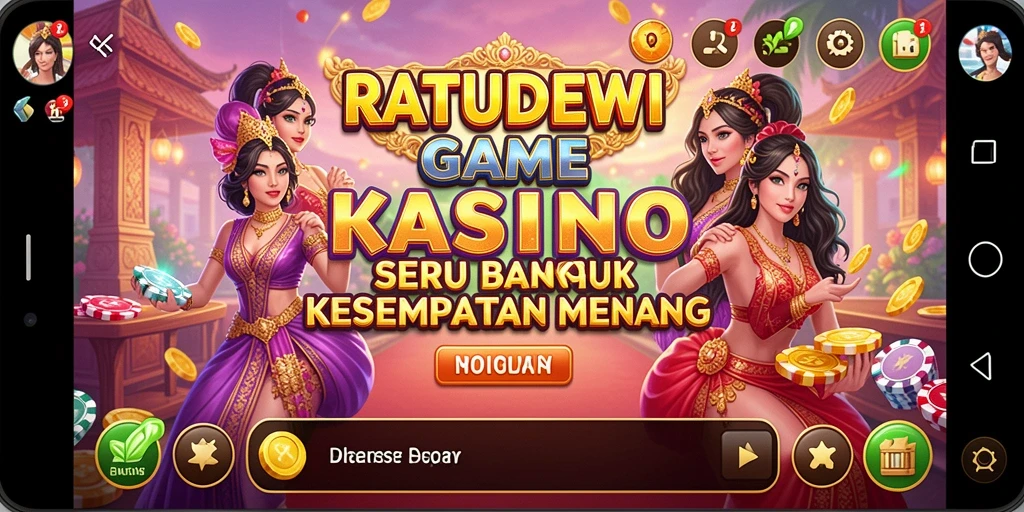 Tampilan gameplay menarik dari RATUDEWI dalam suasana kasino.