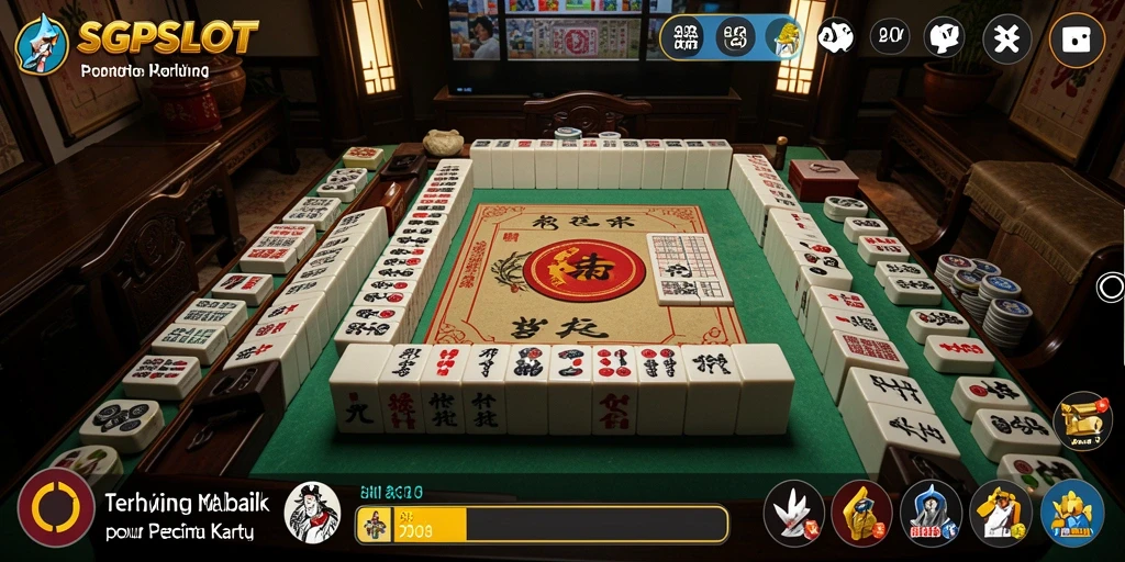 Screenshot utama SGPSLOT menunjukkan gameplay Mahjong yang seru.