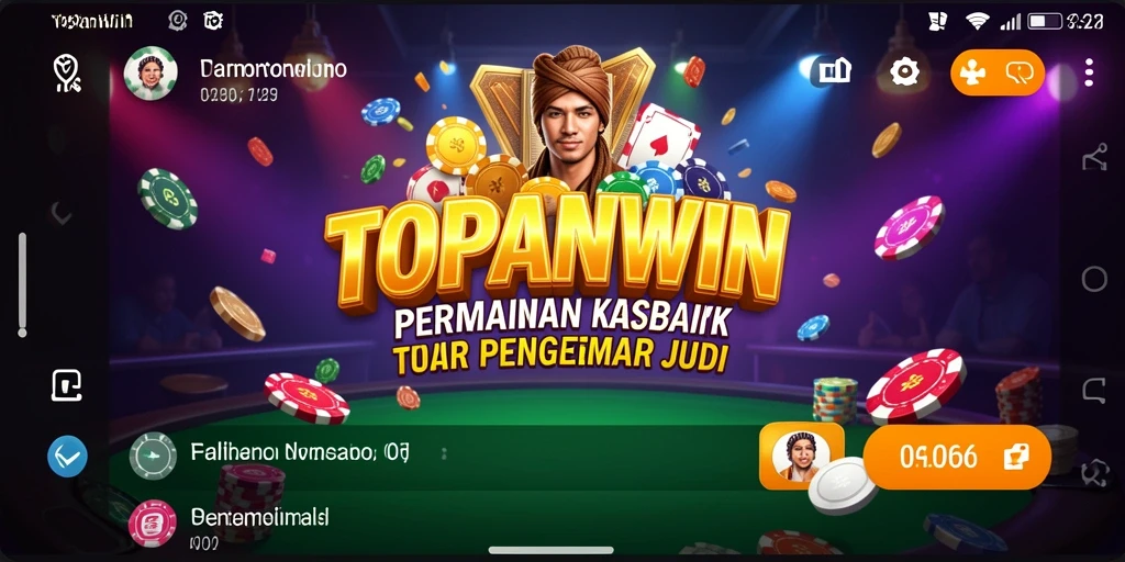 Tampilan gameplay menarik dari aplikasi Kasino TOPANWIN.