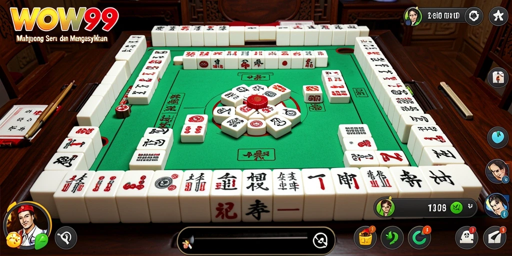 Gameplay seru Mahjong di WOW99 dengan ubin menawan.